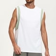 thumbnail image 2 of Camiseta interior sin mangas transpirable Ice para hombre - Tejido jacquard, diseño para correr y hacer fitness - Absorbe la humedad para un estilo de vida activo, 2 of 7