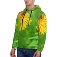 thumbnail image 3 of Daiia Bees Pollinates A Yellow Dandelion for Men's Fashion Hoodies & Sweatshirts with Kangaroo Pocket Hooded Sweatshirt Breathable & Moisture Wicking-4X-Large, 3 of 7
