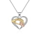 thumbnail image 2 of Collar para madre e hija, plata de ley 925, collares con colgante para mamá, te mantienen en mi corazón, joyas de oro rosa para mujer, regalo del día de la madre, 2 of 5