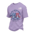 thumbnail image 2 of Never Forget 911 Patriotic Tee for Men with 25th Anniversary Print and Cotton Fabric Featuring 9/11 Memorial Shirts for Remembrance Ceremonies Church Services Community Events Purple XXL, 2 of 4
