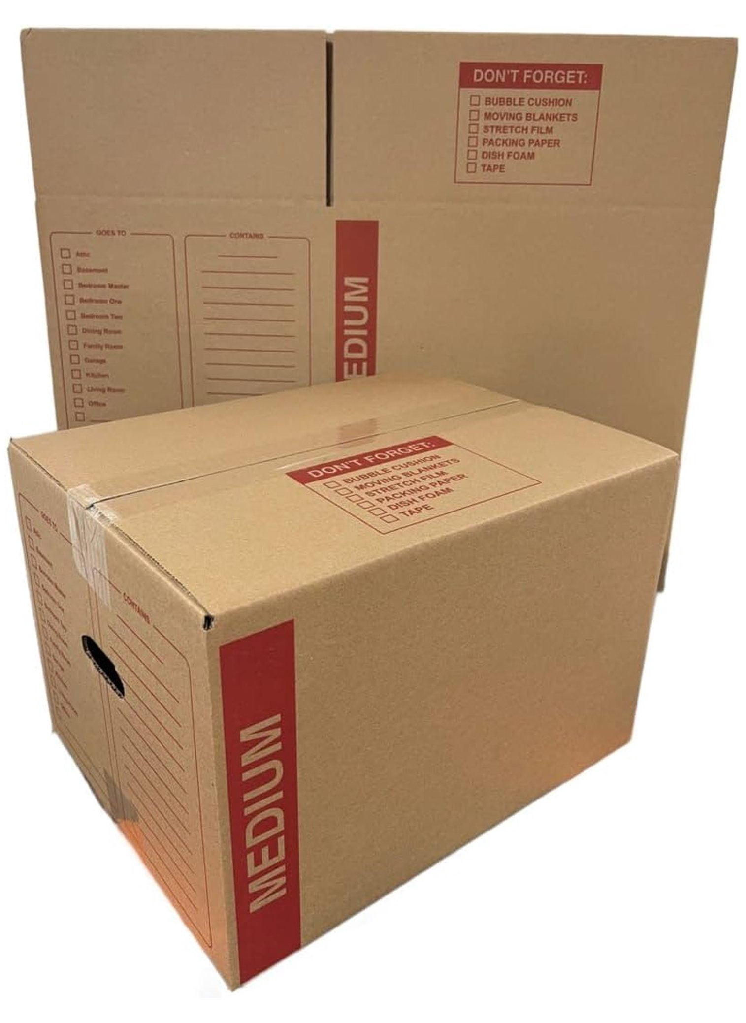 10 - Pack Medium Cardboard Moving Boxes 18x14x12 32 ECT With Handles