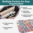 thumbnail image 3 of FORMRS Tote Bag for Women Quilted Large Capacity Travel Work Carry On Shoulder Handbag, Pink Shimmering Pattern, 3 of 7