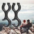 thumbnail image 1 of Trekking Pole Clip Portable Walking Stick 8 en forma de abrazadera accesorio negro, 1 of 6