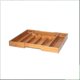 thumbnail image 3 of Organizador de cajones con bandeja extensible para cubiertos de bambú natural., 3 of 4