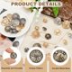 thumbnail image 3 of Uxcell 10 Pcs 28L Botones de Metal Huecos, 18mm, Accesorios para Costura de Ropa, Oro Té, 3 of 7