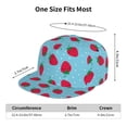 thumbnail image 4 of Kdxio Strawberries Print Snapback Hat for Men Women,Adjustable Baseball Cap, 4 of 7