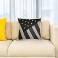 thumbnail image 2 of 3drose, Cloth American Flag Black N White, 16x16 inch Pillow Case, 2 of 5