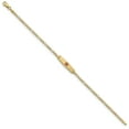 thumbnail image 2 of 14K Yellow Gold Medical Soft Diamond Shape Red Enamel Figaro ID Bracelet, 2 of 3