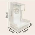 thumbnail image 6 of Wooden Temple White LED Lights for Home and Office Puja Mandir Wall Hanging Home, 6 of 6