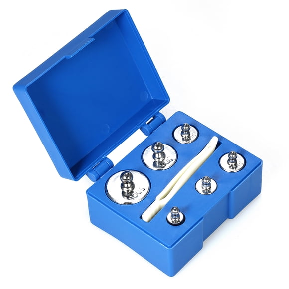 6pcs Poids 5g 10g 2x20g 50g 100g Grammes Poids d'Étalonnage Kit Ensemble Total 200g avec Pince à Épiler pour Balance