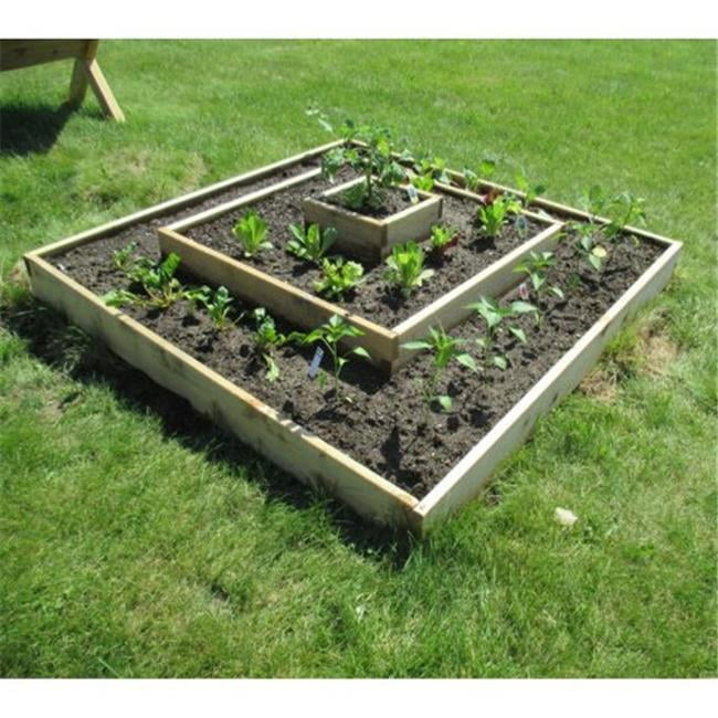 Infinite Cedar Multi Level Raised Garden Bed Kit Wood