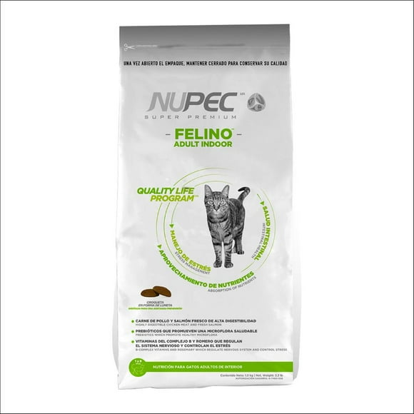 Alimento para gato Nupec Felino Adulto Indoor de 1.5Kg Nupec Feline Adult Indoor