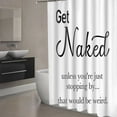 thumbnail image 3 of SPXUBZ Get Naked Polyester Shower Curtain, 72" x 72" Waterproof, 3 of 7