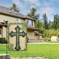 thumbnail image 2 of St. Patrick's Day Outdoor Flags Irish Outdoor Flag Lucky Clover Buffalo Plaid Rustic Farmhouse Shamrock House Flag 12.5''×18'' Linen Vertical Double Sided Garden Flag for Home,Holiday Gift, 2 of 4