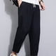 thumbnail image 4 of Pantalones largos para hombre, pantalones casuales, versátiles, de lino y algodón, pantalones holgados, pantalones de pierna recta de moda, pantalones para hombre, 4 of 7