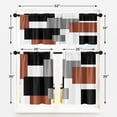 thumbnail image 6 of Brown Kitchen Window Curtains Valance and Tier Set 36 Inch, Black Grey White Modern Rod Pocket Short Tier Curtain for Bathroom, Abstract Art Small Cafe Drapes for Decor, 6 of 7