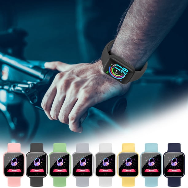 XWSHYW Canal de Televisión Británico Reloj Inteligente Y68 para Hombres y Mujeres, Pulsera Inteligente Deportiva y Fitness para Niños