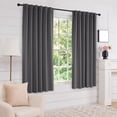 thumbnail image 4 of Deconovo Back Tab Blackout Curtains for Bedroom, Thermal Curtains, 52x54 inch, Dark Gray, 2 Panels, 4 of 9