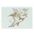 thumbnail image 1 of Victorian Cutting Board, Nostalgic Boots Roses Butterfly and Bird British Trend Upper Shoe Art, Decorative Tempered Glass Cutting and Serving Board, Large Size, Brown White, by Ambesonne, 1 of 1