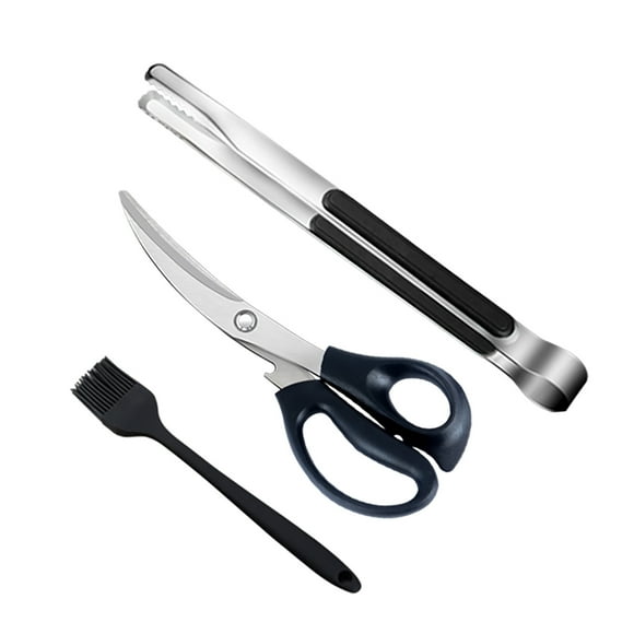 Hearth & Gear 3 Pcs Barbecue Scissors Clips Mats Grills Burger Spatula Grilling Grill Scraper Red Serrated 8 Tech Kitchen Cooking Set Kitchen Set Stainless Heart Shaped Kitchen Items Kitchen Set with