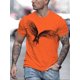 thumbnail image 2 of playera de manga corta con cuello redondo y estampado de águila para hombre Naranja XL Naranja XL Xishao ropa, 2 of 2