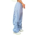 thumbnail image 6 of Womens Parachute Pants Cargo Trousers Elastic Waist Wide Leg Track Pants Y2k Clothing, 6 of 7