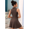 thumbnail image 6 of Golf Dress for Women Tennis Dresses with Shorts Pockets Sleeveless Sport Active Workout Athletic Dress Dark Brown L, 6 of 7