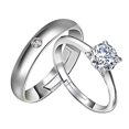 thumbnail image 1 of Anillos para mujer, regalos para mujer, moda chapada en circonita cúbica, par de anillos para pareja., 1 of 1