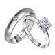 thumbnail image 1 of Anillos para mujer, regalos para mujer, moda chapada en circonita cúbica, par de anillos para pareja., 1 of 1
