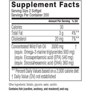 Swisse Odorless Wild Fish Oil, Omega-3 Supplement to Support Cardiovascular Health, 400 Softgells