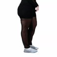 thumbnail image 3 of Verona Couture Womens Plus Size black Leggings with Elegant lace Panel Stretch High Waisted Pull on Leggings Vc-161224, 3 of 5