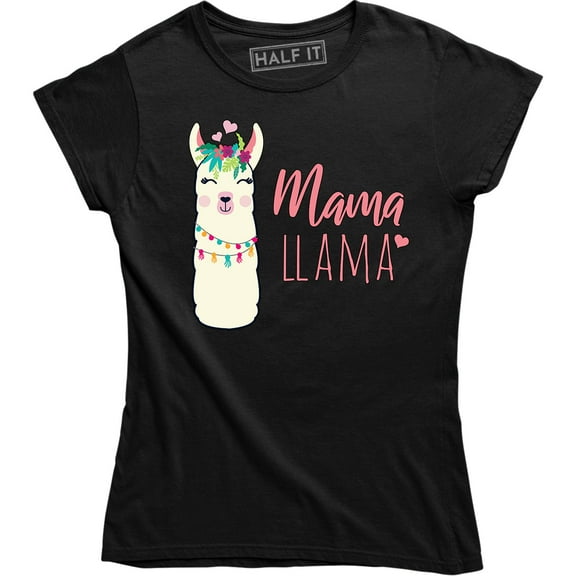 Mama Llama Image Short Sleeve for Women T-Shirt