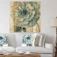 thumbnail image 2 of Designart Indi gold Country Flower Cottage Print on Natural Pine Wood Art Print, 30" x 30", 2 of 3