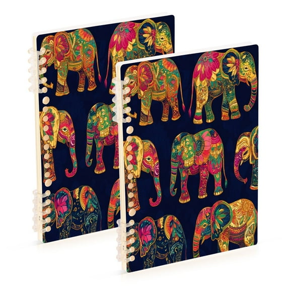 Notebook 8.3x5.7x0.4 Inch One Sizex1 Journey Note Diary Hardcover Notebook 60 Pages,80g Paper Writing Smooth and Not Easy to Break Color Cool Elephant