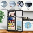 thumbnail image 5 of GGTB 3.5 Cu.ft 2-Door Mini Fridge with Freezer, Compact Refrigerator for Apartment Dorm Office Garage, Black, 5 of 8
