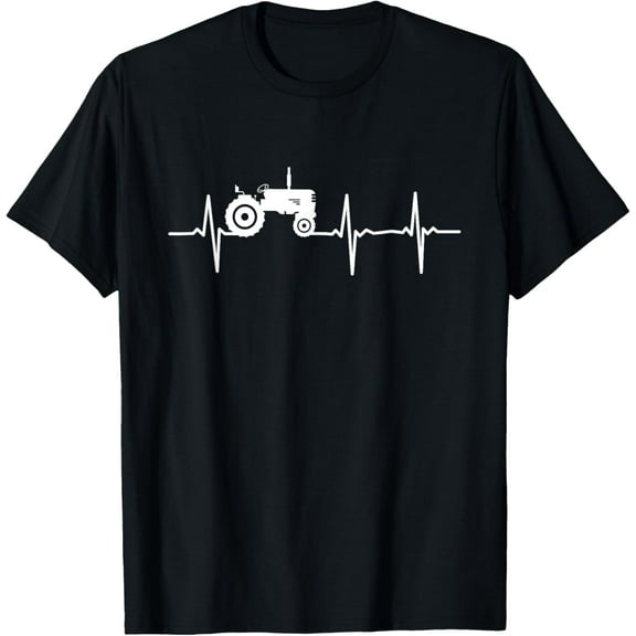 Tractor Heartbeat Farmer Heartbeat Farm Agriculture Farming T-Shirt