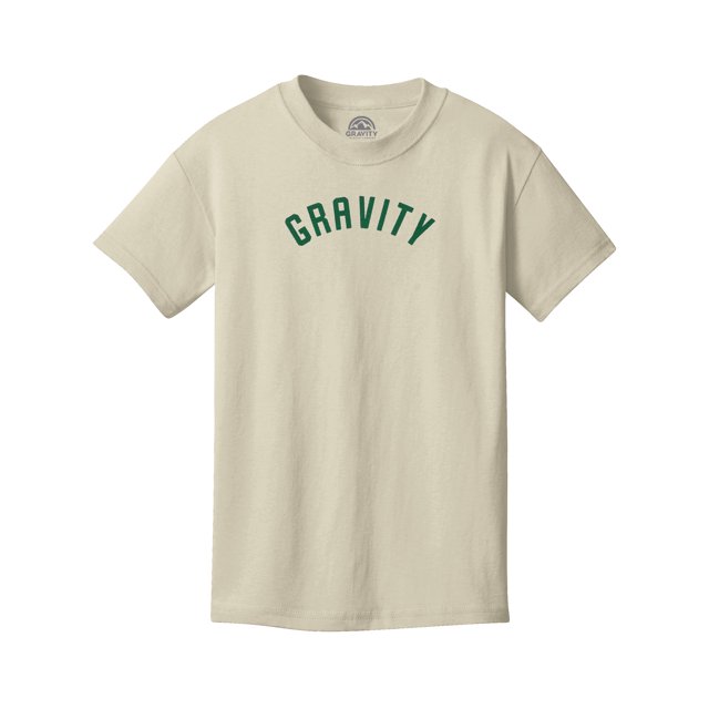 Camiseta de algodón Gravity Outdoor Co. A base de agua atletismo tinta natural verde grande