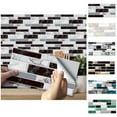 thumbnail image 4 of 9 Pcs Kitchen Bathroom Wall Tile StiforCKers Imitation Marble 20*10cm PVC Waterproof, 4 of 6