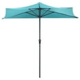 thumbnail image 2 of Costway Parasol Demi-Rond 9 Pieds Patio Bistro Mur Balcon Porte Fenêtre Ombre Turquoise, 2 of 8