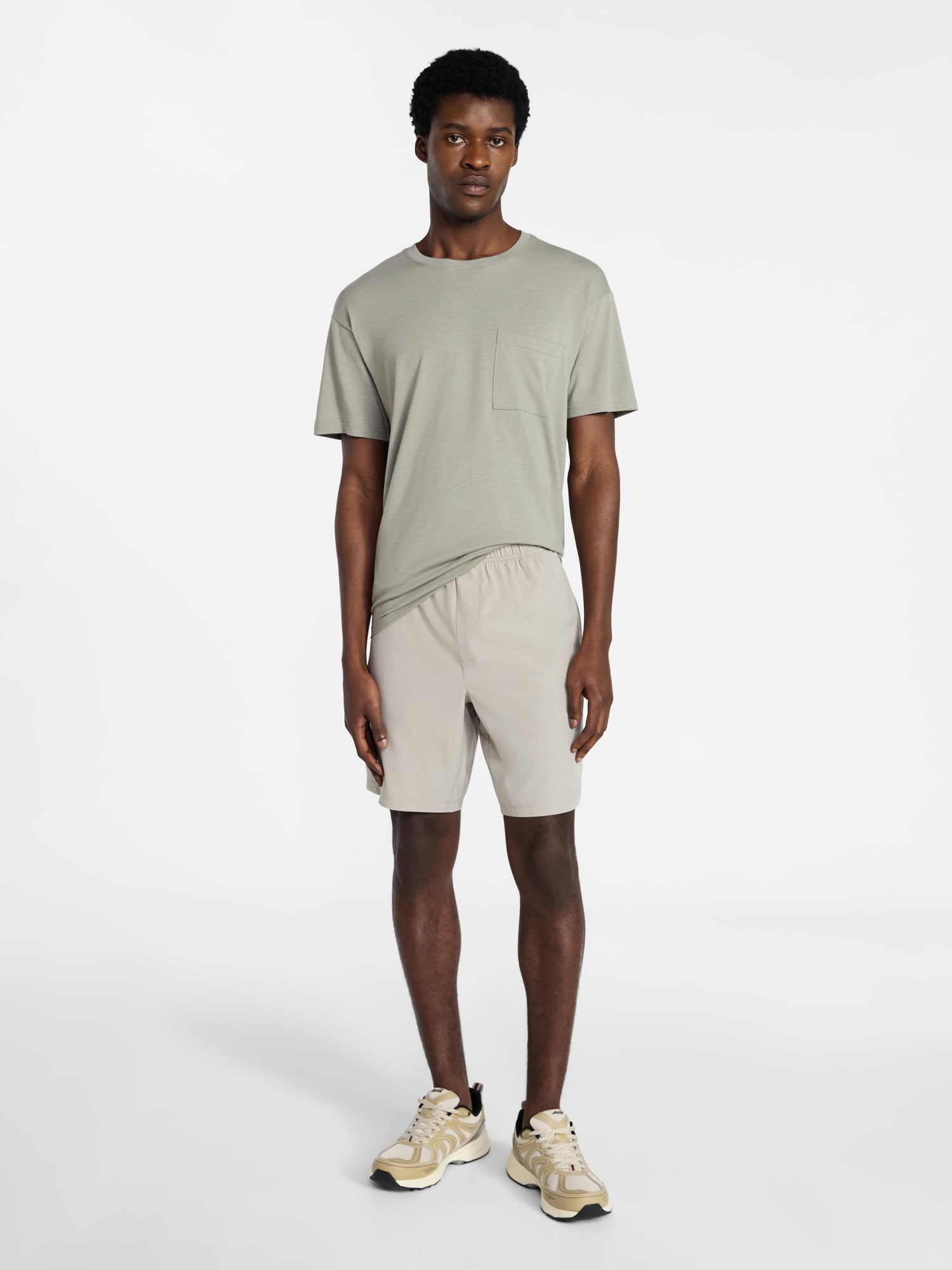 Athletic Works Men's and Big Men's Tri Blend Pocket Tee, Sizes XS-4XLT