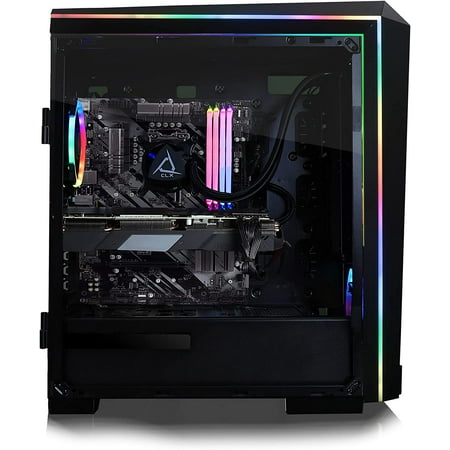 CLX - SET Gaming Desktop - Intel Core i9 10850K - 64GB Memory - NVIDIA GeForce RTX 3090 - 6TB HDD + 1TB NVMe SSD - Black