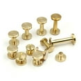 thumbnail image 1 of 20pcs Plano / Curvado Remachas de tornillo de latón DIY Accesorios de cuero de equipaje Tornillo Tornillo Cinturón Nail Tornillo Hebilla Álbum Album Libros Libros Picos, 1 of 7