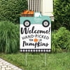 Big Dot of Happiness Happy Fall Truck - Party Decorations - Harvest Pumpkin Party Welcome Yard Sign