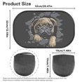 thumbnail image 6 of KUIFORTI Cute Pug Car Window Shade for Side Window Foldable Car Sun Shade UV Rays Protector Shield for Cars SUV Trucks Sedans, 2 Pieces, 6 of 6