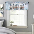 thumbnail image 3 of Nautical Gnome Summer Ocean Valances for Windows,Kitchen Valance Rod Pocket Short Curtain, Retro Compass Shell Conch Valance Curtain Window Valances for Bedroom Bathroom Living Room 42x12in, 3 of 9