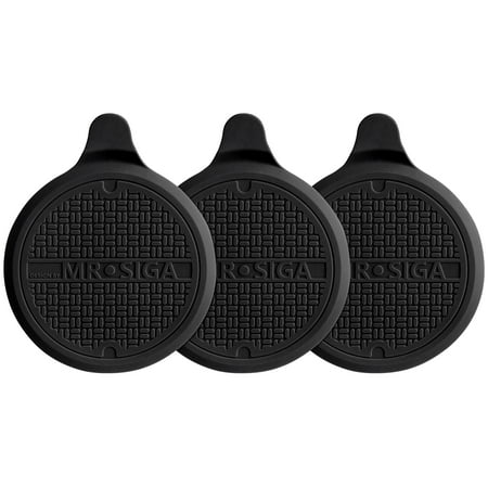 

MR.Siga Silicone Bathtub Stopper Drain Stopper for Shower Sink 5.1 Diameter Black 3 Pack