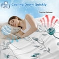 thumbnail image 3 of Turquoise Flowers Cooling Blanket,Lightweight Breathable Summer Throw Blanket with Double Sided Cold Effect,Farmhouse Spring Botanical Floral Picnic Blankets Bed Sheet for Hot Sleepers 60"x80", 3 of 8