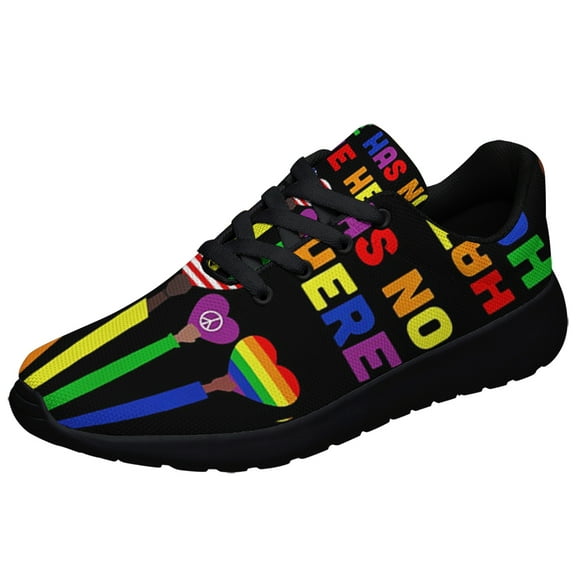 Hate Has No Home Here LGBT Shoes Sneakers for Women Men Black Size 3.5