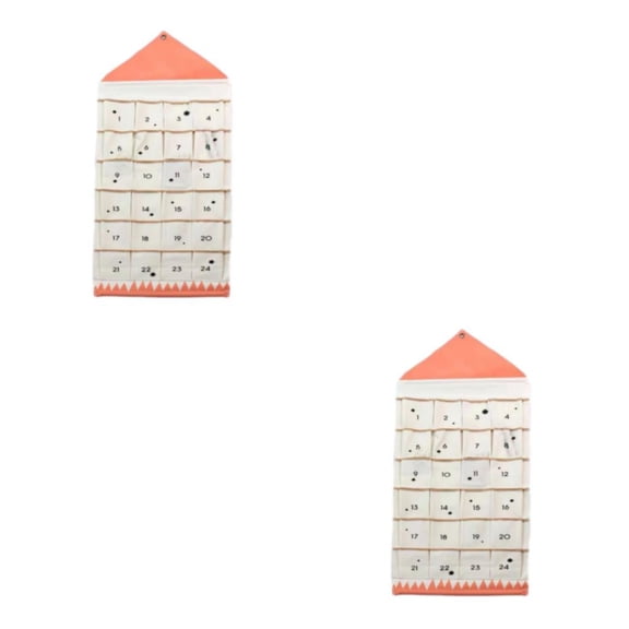 Calendario de Adviento rellenable Wosthever con 24 bolsillos Tela resistente y duradera