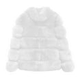 thumbnail image 6 of clear 50% off Usmixi 2023 Faux Fur Coat for Women Fluffy Plush Coat for Women Soft Cozy Fuzzy Faux Furry Jacket Plus Size Casual Solid Stand Neck Fleece Outerwear Winter Faux Fur Coat, 6 of 6